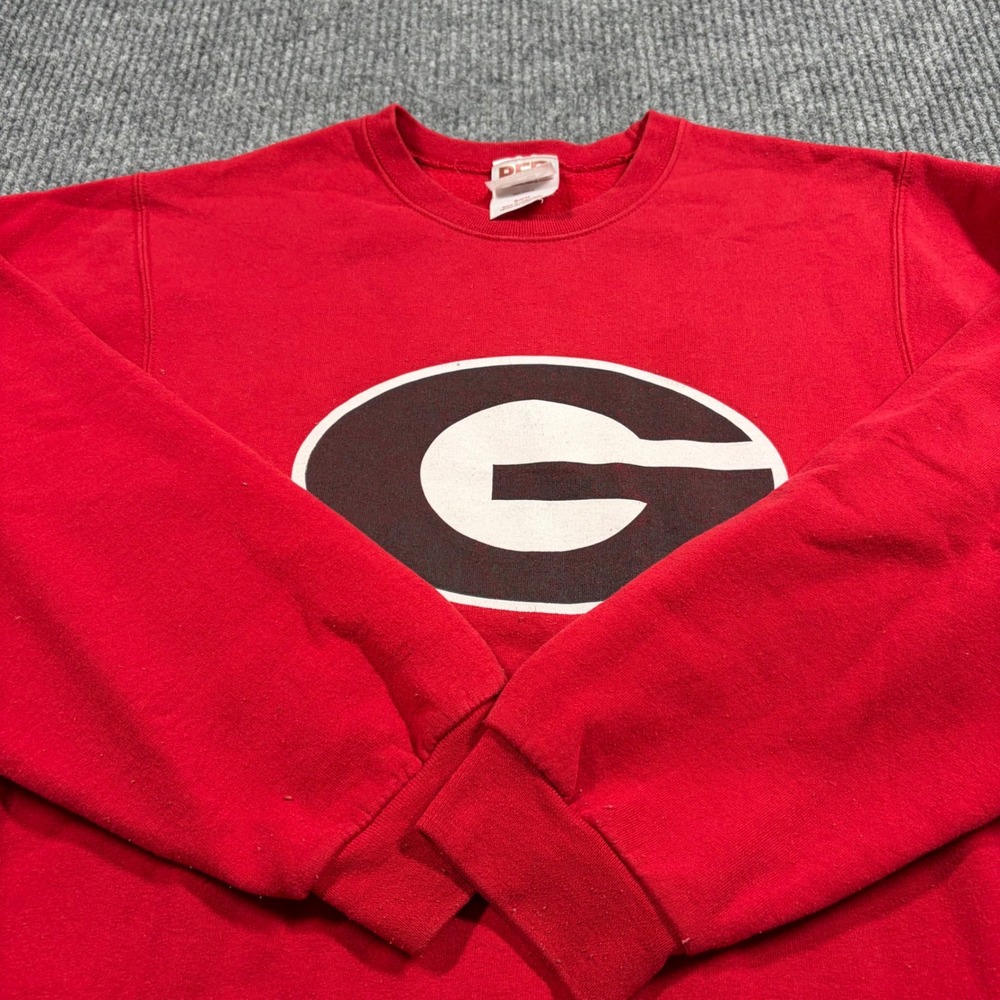 Red Oak Sweatshirt Mens S Georgia Bulldogs NCAA Crewneck Sweatshirt Red